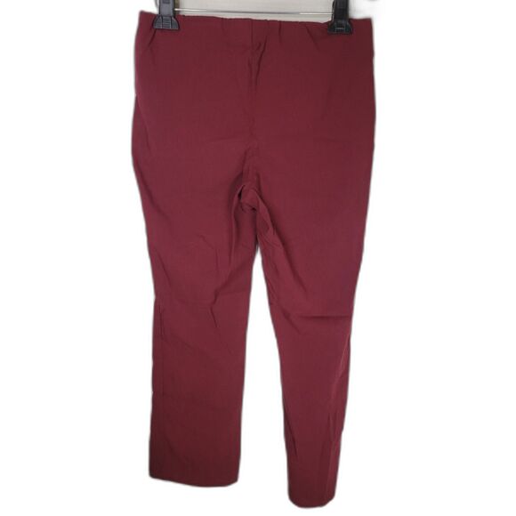 89th and Madison Burgundy Comfort Waist Pants - Picture 2 of 3